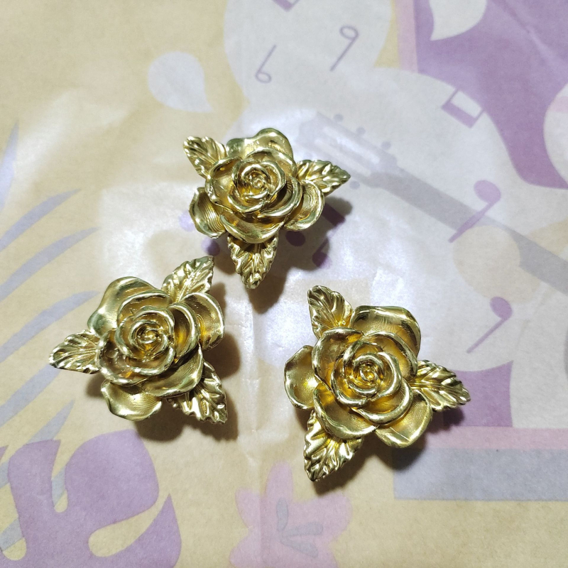 Λαβή επίπλων Brass Rose για συρτάρια και πόρτες ντουλάπας