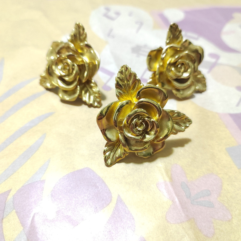 Λαβή επίπλων Brass Rose για συρτάρια και πόρτες ντουλάπας
