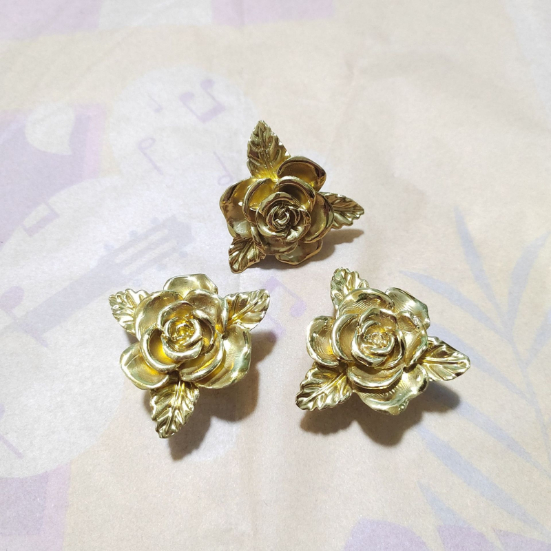Λαβή επίπλων Brass Rose για συρτάρια και πόρτες ντουλάπας