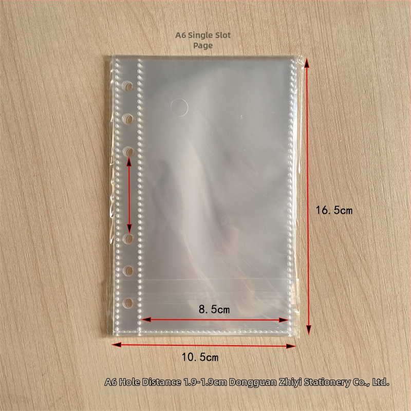 Album A6 s trblietavým zipsom a voľnými listami s priehľadným mäkkým PVC obalom – album na fotografie, pohľadnice a nálepky