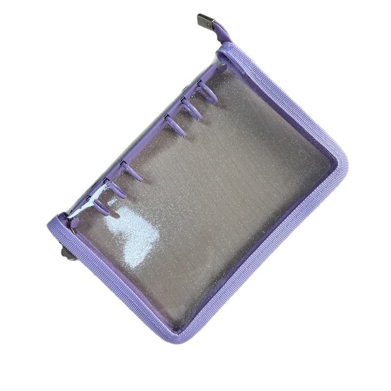 Α6 Glitter Αλμπουμ με Φερμουάρ και Διαφανή PVC Μαλακή Εξώφυλλο – Αλμπουμ Φωτογραφιών, Καρτών και Αυτοκόλλητων