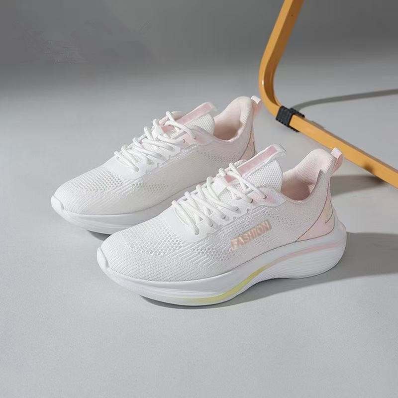 Γυναικείες Flyknit mesh sneakers – αναπνεύσιμες, ελαφριές και άνετες, casual παπούτσια για άνοιξη και φθινόπωρο, γραφείο