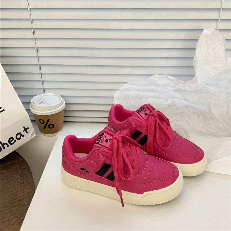 Γυναικείες αθλητικές sneakers με φαρδιά σόλα, λευκές, καθημερινές casual, μοντέρνος σχεδιασμός, νέο μοντέλο 2025