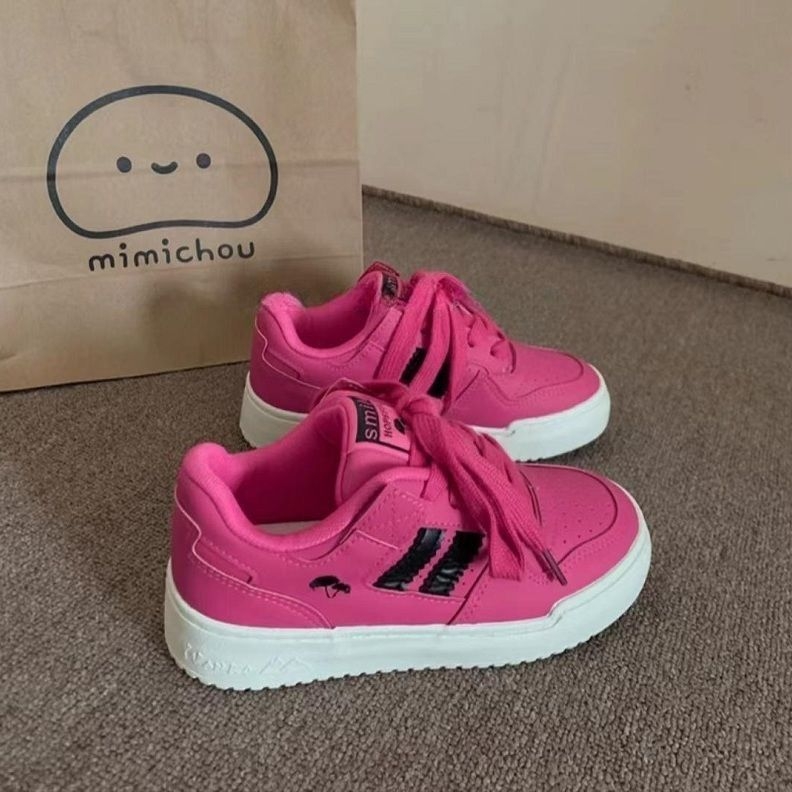 Γυναικείες αθλητικές sneakers με φαρδιά σόλα, λευκές, καθημερινές casual, μοντέρνος σχεδιασμός, νέο μοντέλο 2025