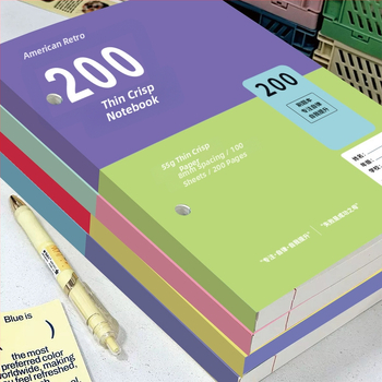 Tenký zošit UYA A5 na cvičné otázky, záznam chýb, poznámky a denník — 100–200 strán, 55 g/m² panenský papier, lepená väzba, kreatívny štýl