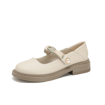 Лофери от естествена кожа за дами, кръгъл нос, slip-on модел, мека подметка от гума