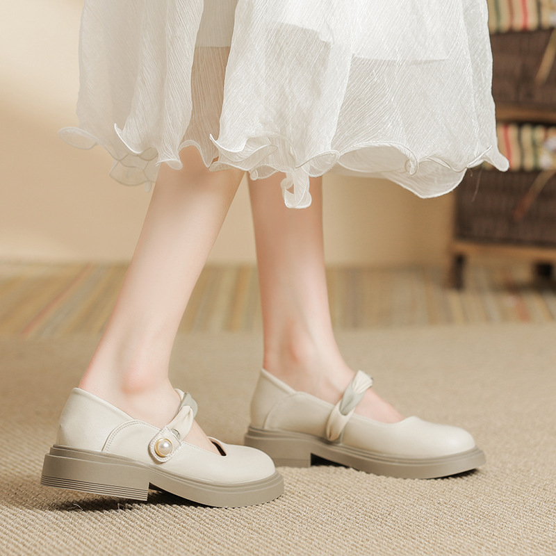 Лофери от естествена кожа за дами, кръгъл нос, slip-on модел, мека подметка от гума