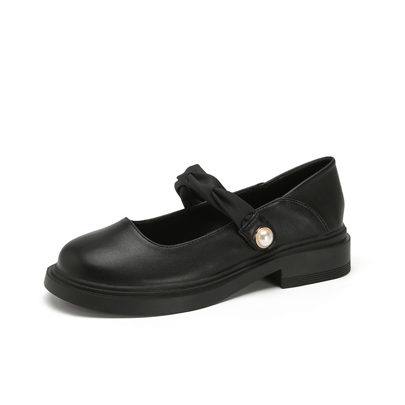 Лофери от естествена кожа за дами, кръгъл нос, slip-on модел, мека подметка от гума