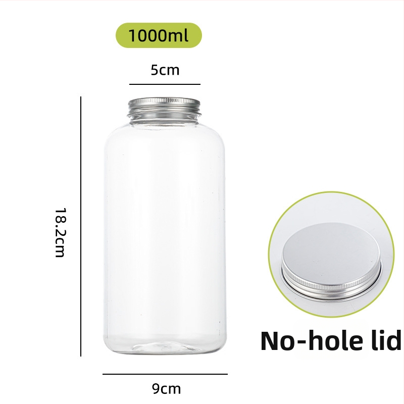 Jednorazová fľaša Fuxiang na špinavý mliečny čaj, 401–500 ml, plastová, okrúhla, s potlačou loga