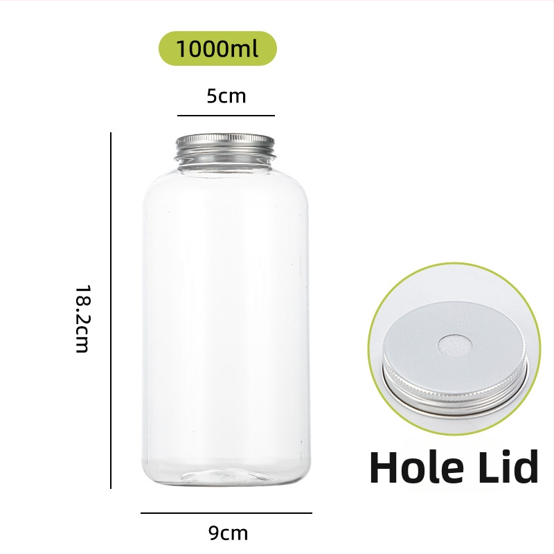 Jednorazová fľaša Fuxiang na špinavý mliečny čaj, 401–500 ml, plastová, okrúhla, s potlačou loga