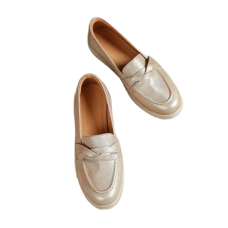Γυναικείοι loafers από PU δέρμα, μαλακή σόλα και παχιά πλατφόρμα, slip-on, στρογγυλή μύτη, καλοκαίρι 2026