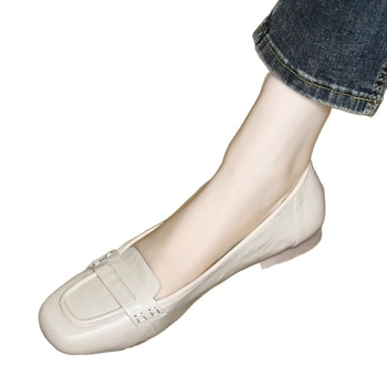 Ελαφριά γυναικεία loafers με τετράγωνη μύτη και μαλακή σόλα, slip-on, γαλλικού στυλ, 2026 νέο