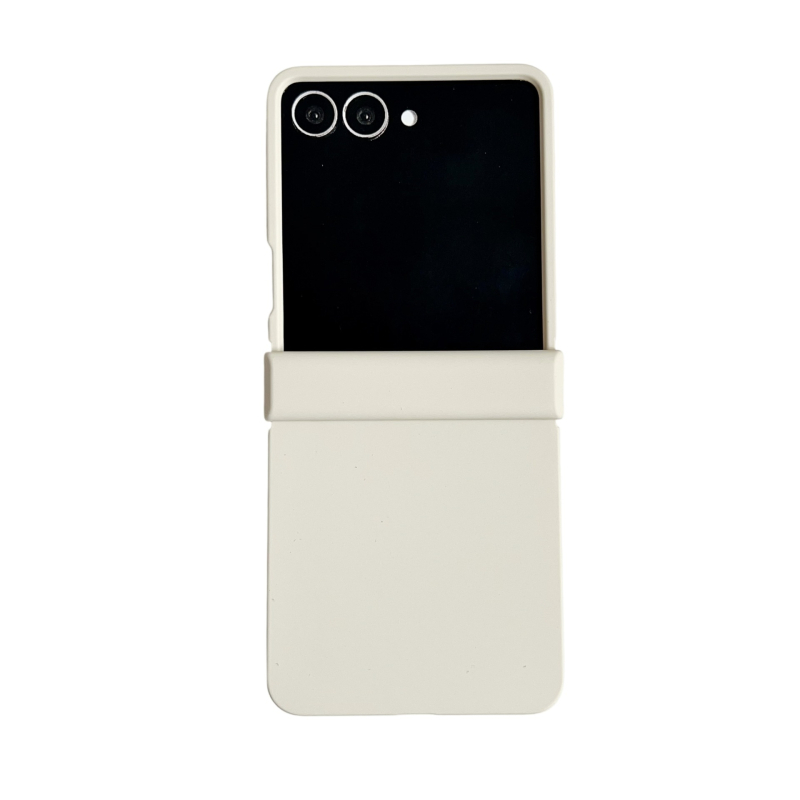 Carcasă de protecție minimalistă din PC pentru Samsung Z Flip7, anti-cadere, textură asemănătoare pielii și culoare solidă.