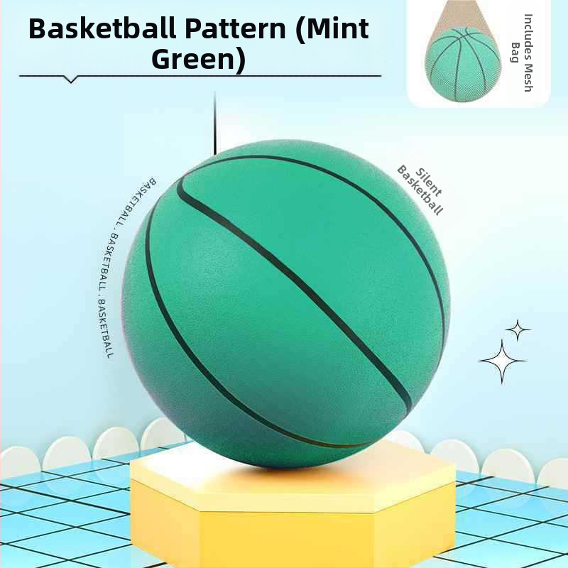 Tichá basketbalová lopta do interiéru pre deti, PU materiál, nepúšťa sa, veľkosti 18/21/24 cm.