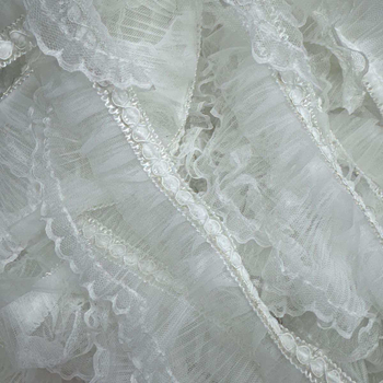 Organza čipka rub zavjese i suknje, plisirani rub zavjese, DIY ručna izrada