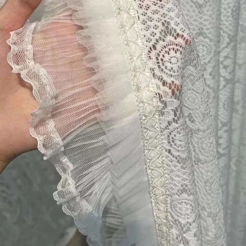 Organza čipka rub zavjese i suknje, plisirani rub zavjese, DIY ručna izrada
