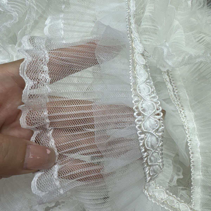 Organza čipka rub zavjese i suknje, plisirani rub zavjese, DIY ručna izrada