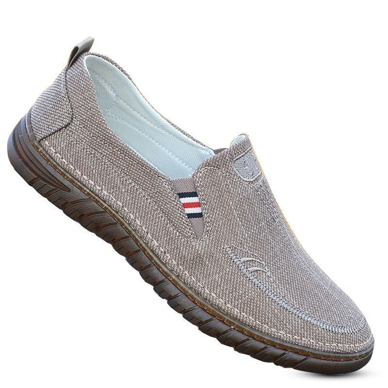 Ανδροϊκά δροσερά υφασμάτινα καμβά slip-on, casual, με στρογγυλή μύτη και μαλακή σόλα