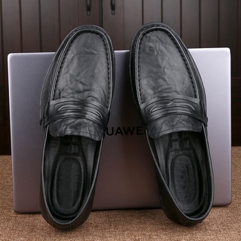 Ανδρικά loafers από μαλακό δέρμα, καλοκαιρινά, slip-on με αναπνέουσα σόλα καουτσούκ, μοντέλο 2026