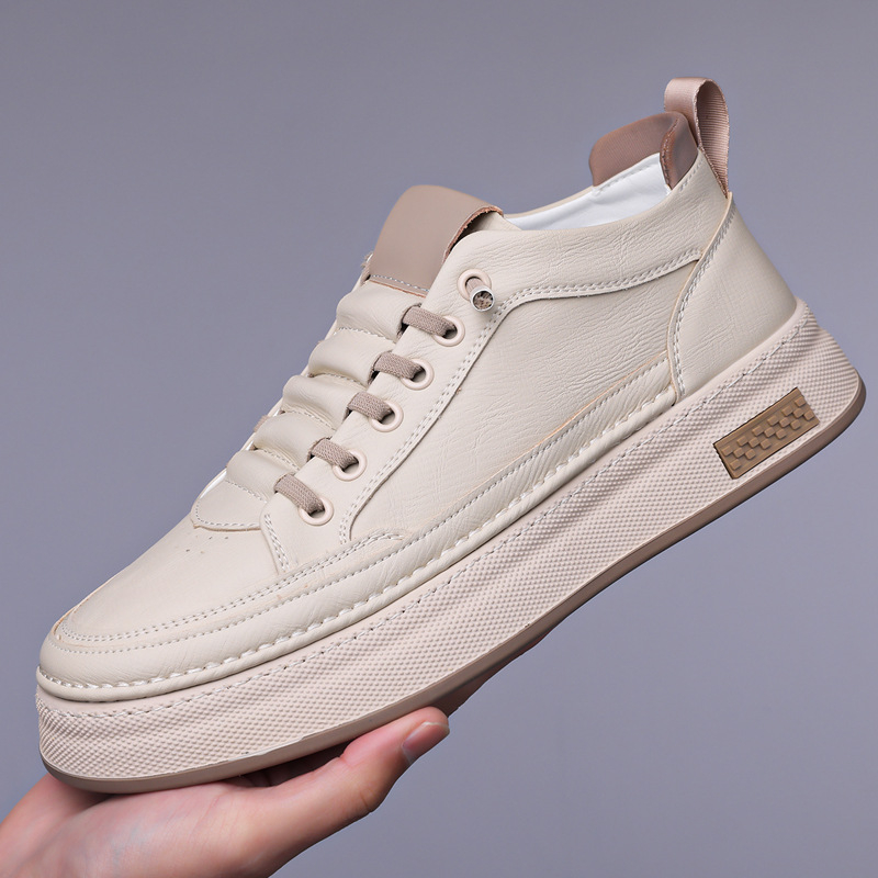 2026 férfi fehér sneaker, légáteresztő felsőrész, vastag talp, mindennapi, minimalist slip-on