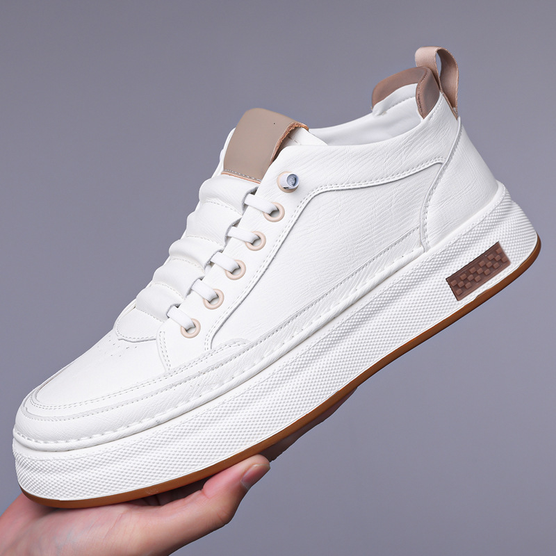 2026 férfi fehér sneaker, légáteresztő felsőrész, vastag talp, mindennapi, minimalist slip-on