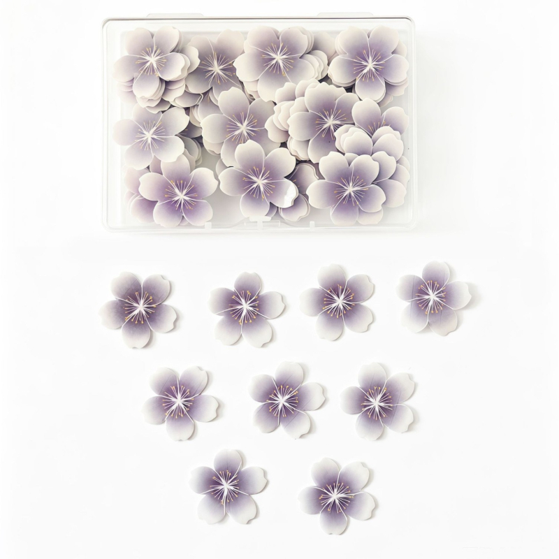 Χαρτί Sakura για επιδόρια και κρύα πιάτα, διακόσμηση για γλειφιτζού με ουρανό γεμάτο αστέρια, wafer χαρτί για τρόφιμα DIY