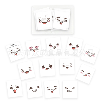 Gluténtartalmú rizs waférpapír sütéshez, matricák emoji a süteményekhez