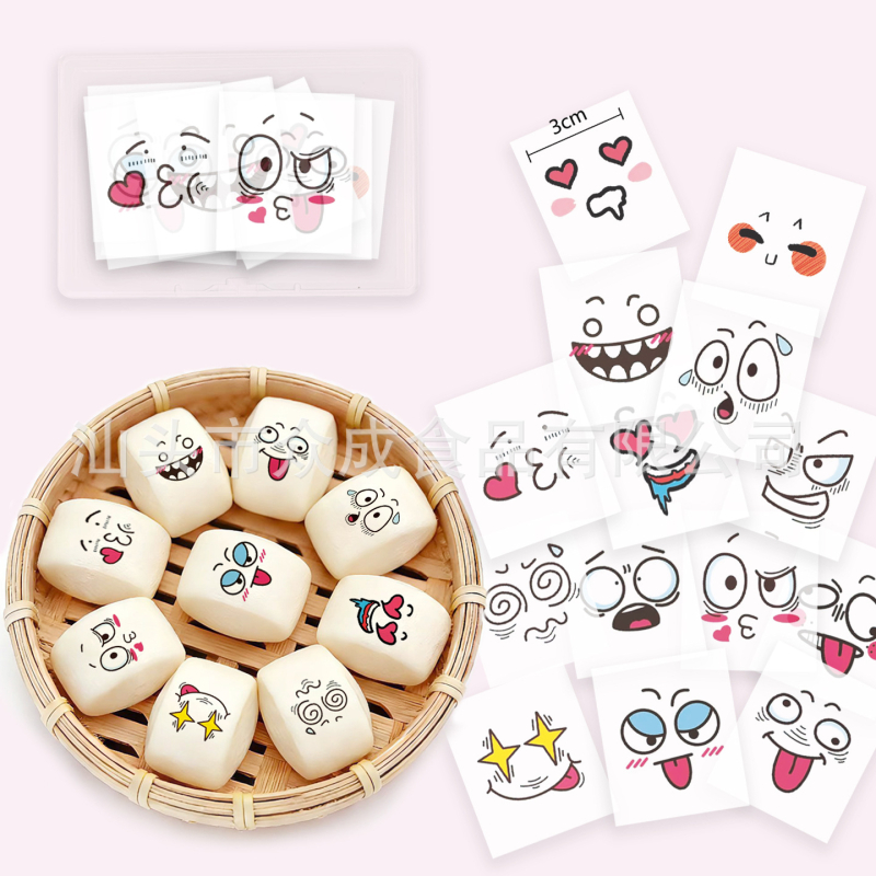 Gluténtartalmú rizs waférpapír sütéshez, matricák emoji a süteményekhez