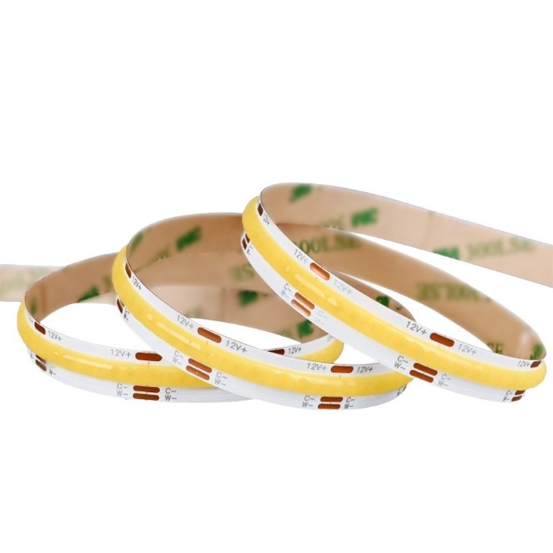 Λωρίδα COB LED με 608 LED, διχρωμία θερμοκρασίας και RGB αλλαγή χρώματος, αυτοκόλλητη εύκαμπτη λωρίδα, 24V χαμηλή τάση