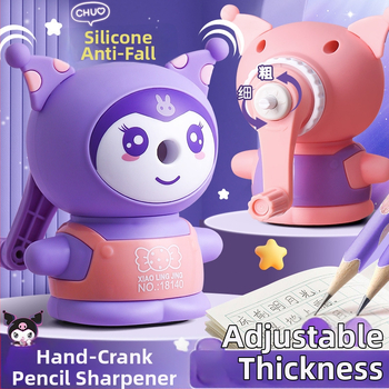 Ručná strúhadlo na ceruzky Kulomi s automatickým podávaním tuhy, malý kreslený dizajn, kreatívny darček pre deti