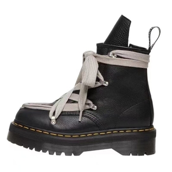 Ghete Martin în colaborare Owen, stea cu șase colțuri, piele naturală, șiret, talpă groasă, unisex