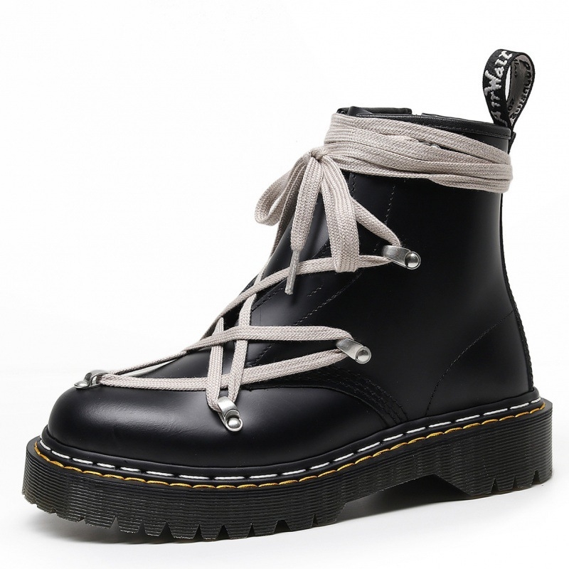 Ghete Martin în colaborare Owen, stea cu șase colțuri, piele naturală, șiret, talpă groasă, unisex