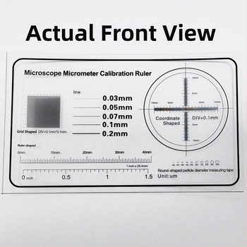 Kalibračné pravítko pre mikroskopický mikrometer s dielikmi 0,1 mm a hrúbkou osnovy 0,1 mm