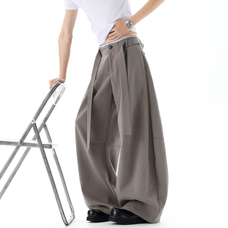 Παντελόνια σε στυλ Old Money, casual, φαρδιά μπατζάκια, για άνδρες και γυναίκες, καλοκαίρι, ρετρό αμερικάνικος ύφος