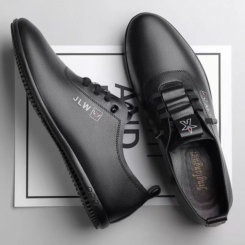2025 Νέα ανδρικά PU δερμάτινα loafers - μαλακή σόλα, casual επιχειρηματικά παπούτσια, διαπνοή, αντιολισθητικά, στρογγυλή μύτη
