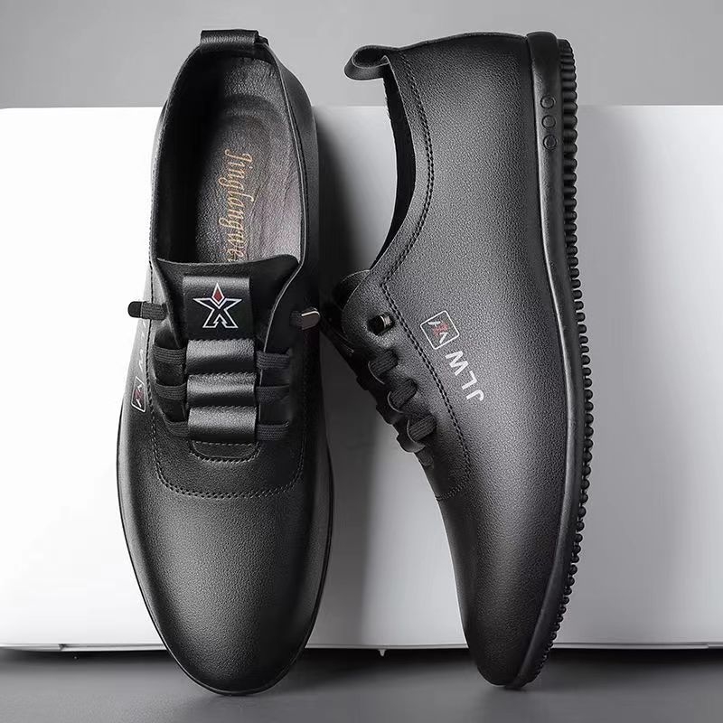 2025 Νέα ανδρικά PU δερμάτινα loafers - μαλακή σόλα, casual επιχειρηματικά παπούτσια, διαπνοή, αντιολισθητικά, στρογγυλή μύτη