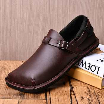 Ανδρικά δερμάτινα παπούτσια slip-on, φθινοπωρινό 2025, υψηλής ποιότητας casual παπούτσια
