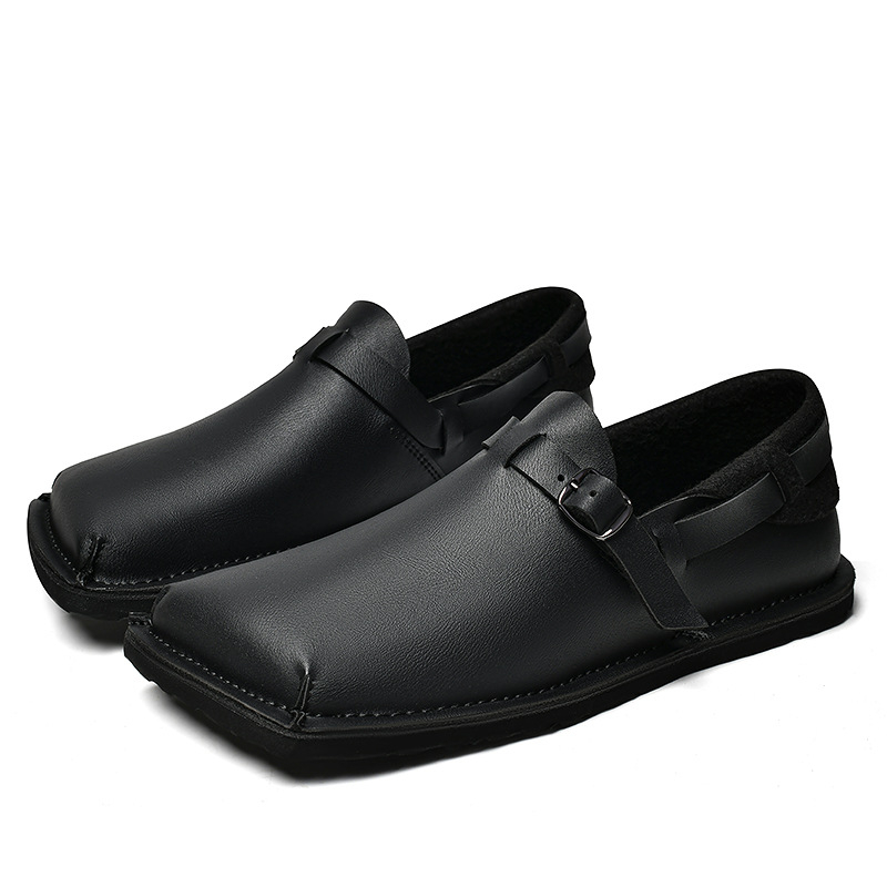 Ανδρικά δερμάτινα παπούτσια slip-on, φθινοπωρινό 2025, υψηλής ποιότητας casual παπούτσια