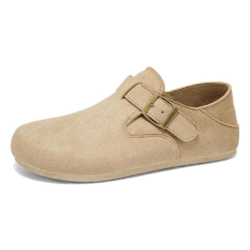 Ανδρικά loafers από σουέδερ δέρμα αγελάδας με φλις επένδυση, slip-on, με παχιά σόλα για φθινόπωρο