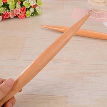 Két végű, hegyes végű fa nyújtófa dumpling és baozi tészta kinyújtásához – 30/40/50 cm