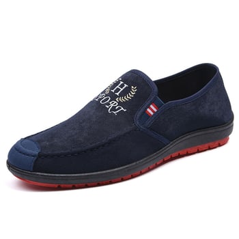 Férfiak számára kényelmes slip-on tornacipő, fűző nélkül, kerek orr, alacsony sarka, lélegző bélés, mindennapi viselet
