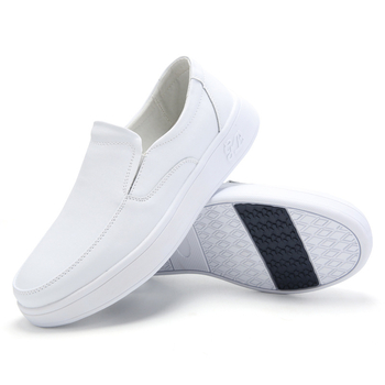 Ανδρικά δερμάτινα slip-on παπούτια για επίσημο και business casual, άνετη επίπεδη σόλα, στρογγυλή μύτη
