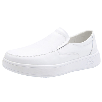 Ανδρικά δερμάτινα slip-on παπούτια για επίσημο και business casual, άνετη επίπεδη σόλα, στρογγυλή μύτη