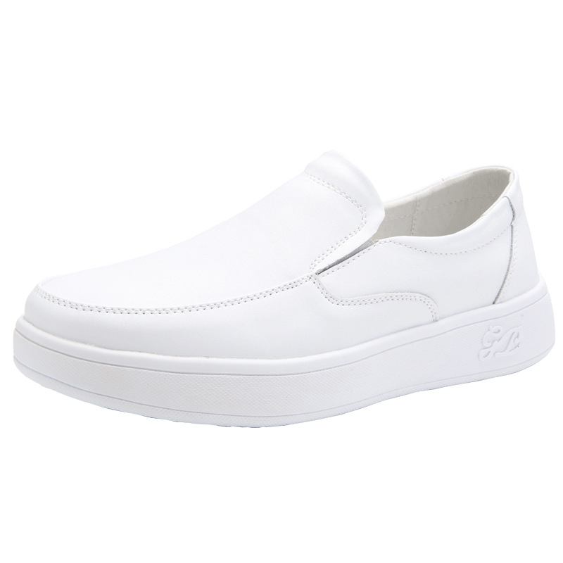 Ανδρικά δερμάτινα slip-on παπούτια για επίσημο και business casual, άνετη επίπεδη σόλα, στρογγυλή μύτη