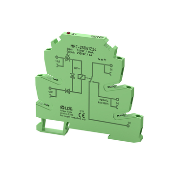 MRC-25D61Z24 Υπερ-λεπτή μονάδα ρελέ για DIN ράγα, 24V DC ηλεκτρομαγνητικό NO/NC επαφές