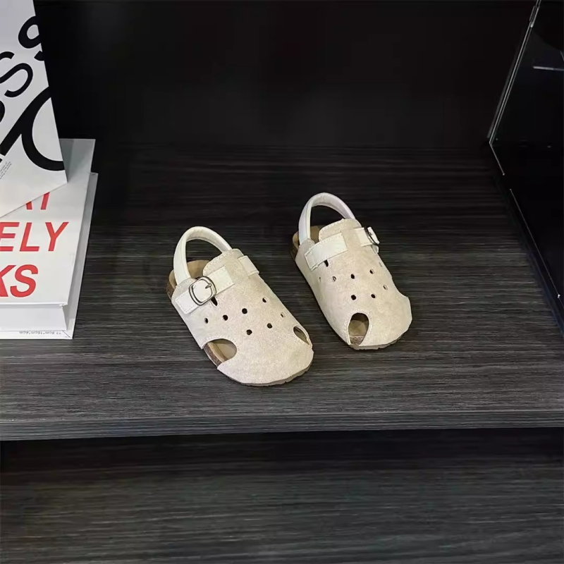 Παιδικά καλοκαιρινά σανδάλια με Velcro, κλειστό δάχτυλο, μαλακή σόλα, διαπνοή, αντιολισθητικά, για αγόρια και κορίτσια