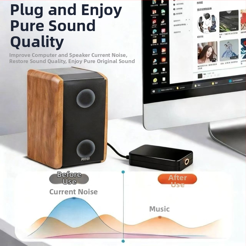 3,5 mm audio izolátor, spoločné uzemnenie, filter šumu, potláčanie šumu zvukového prúdu, pomocný audio izolátor