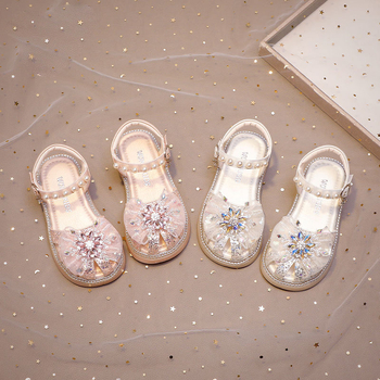 Παιδικά σανδάλια για κορίτσια με πέρλες και φιόγκο – Καλοκαίρι 2025, στυλ πριγκίπισσας