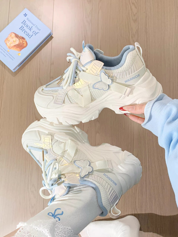 Παιδικά sneakers με μοτίβο πεταλούδας, τύπου dad sneakers, Άνοιξη 2026, αναπνέοντα casual παπούτσια, unisex