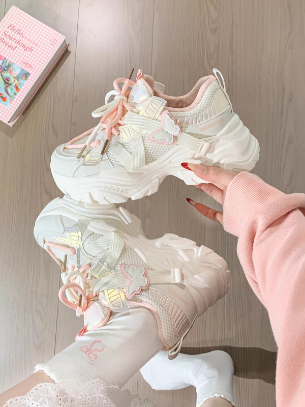 Παιδικά sneakers με μοτίβο πεταλούδας, τύπου dad sneakers, Άνοιξη 2026, αναπνέοντα casual παπούτσια, unisex